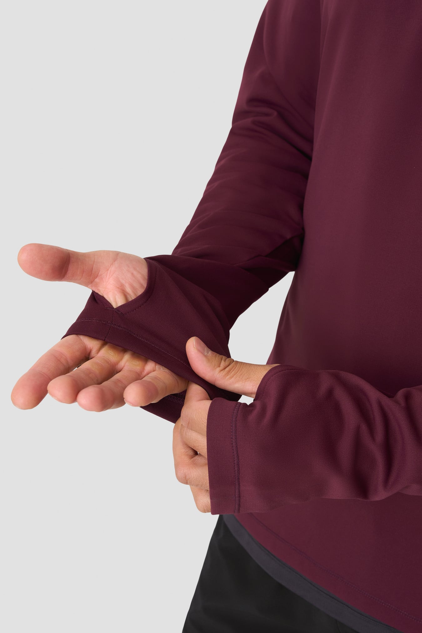 Mirage 1/4 Zip Midlayer Long Sleeve Dark Mahogany - image 5