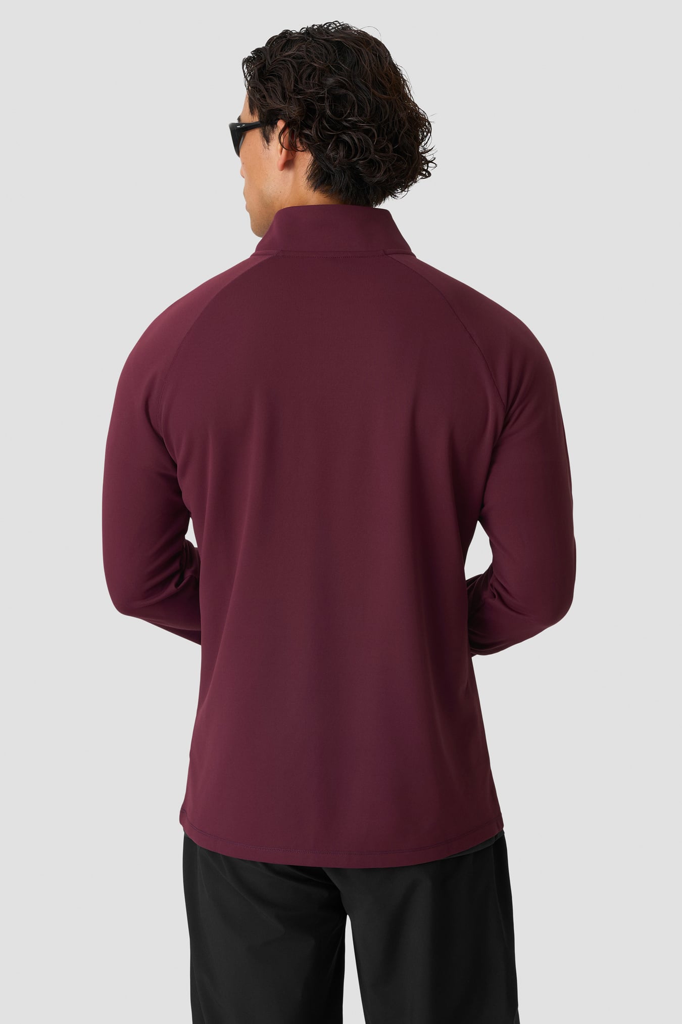 Mirage 1/4 Zip Midlayer Long Sleeve Dark Mahogany - image 2