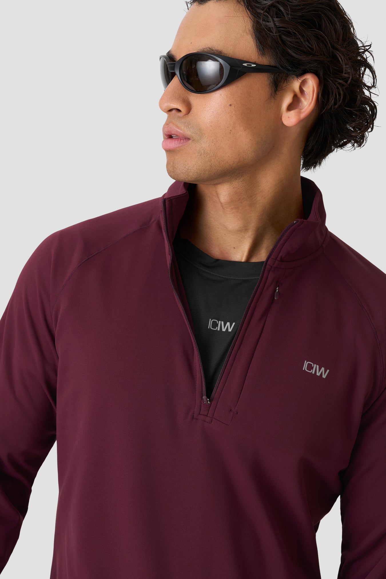 Mirage 1/4 Zip Midlayer Long Sleeve Dark Mahogany - image 3