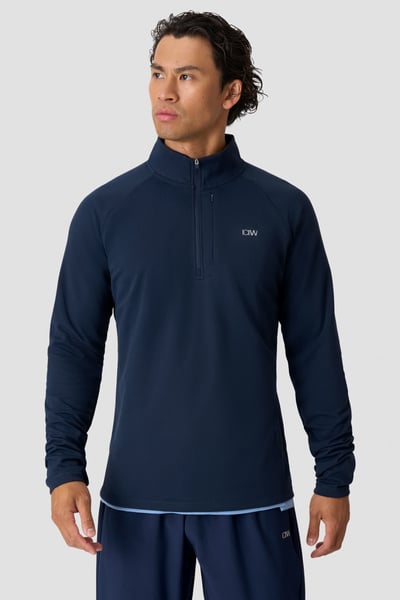 Mirage 1/4 Zip Midlayer Long Sleeve Midnight Blue - Blå