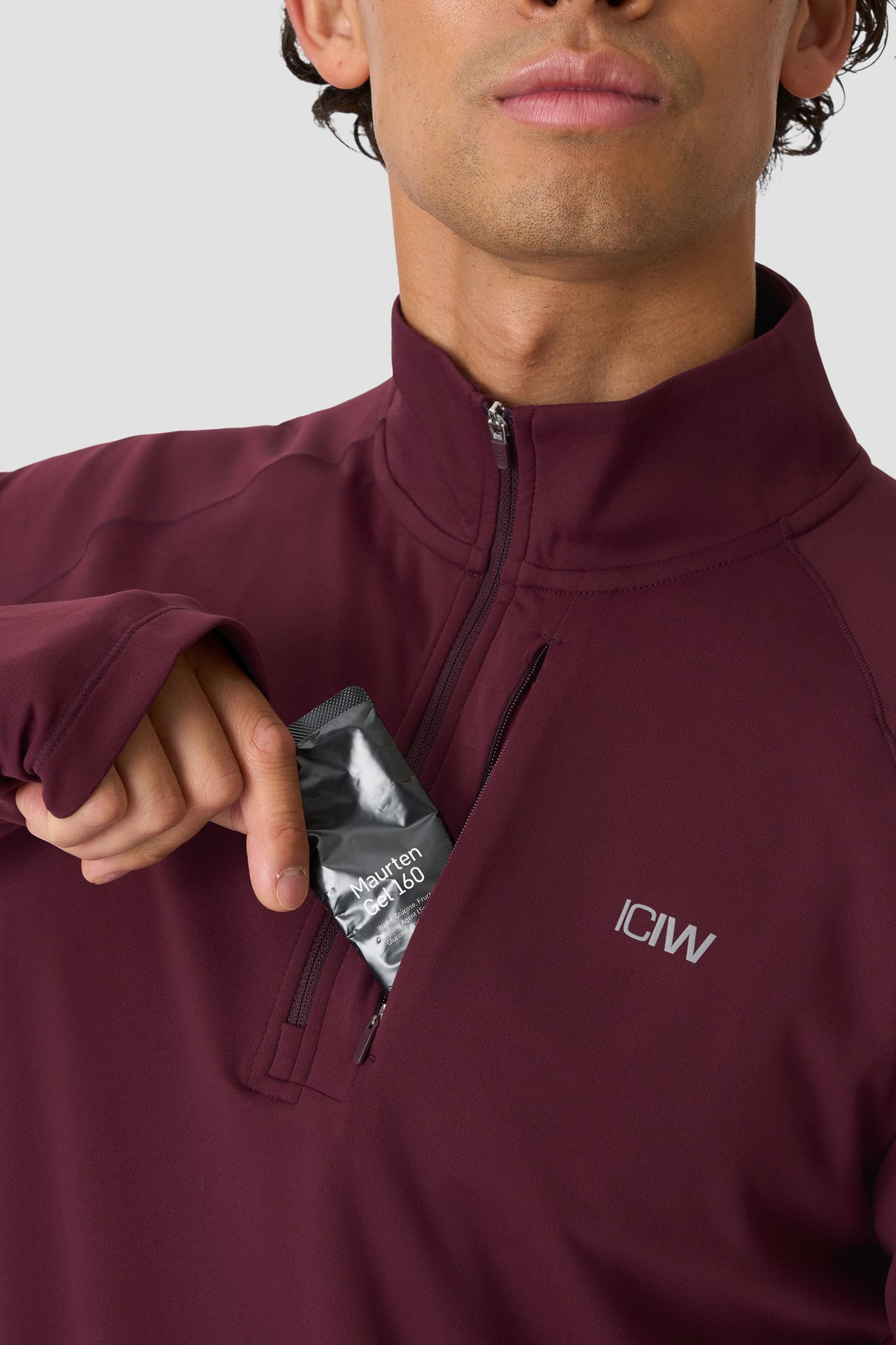 Mirage 1/4 Zip Midlayer Long Sleeve Dark Mahogany - image 4
