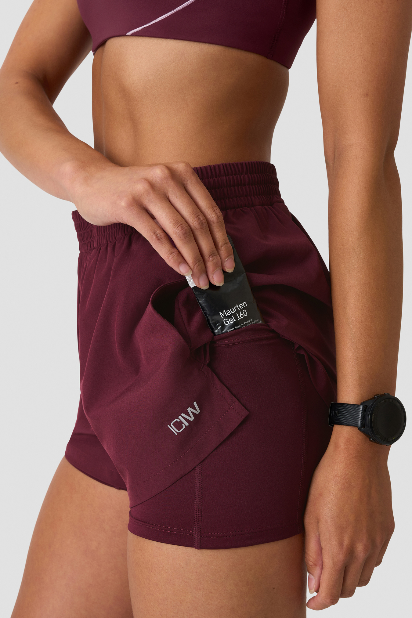 Mirage Cardio 2-in-1 Shorts Dark mahogany - bild 4