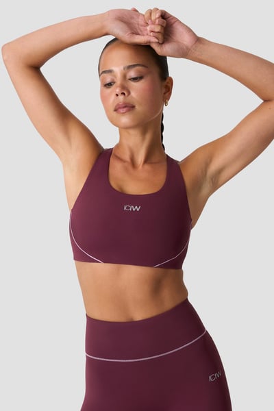 Mirage Cardio Mid Support Bra Dark mahogany - Röd