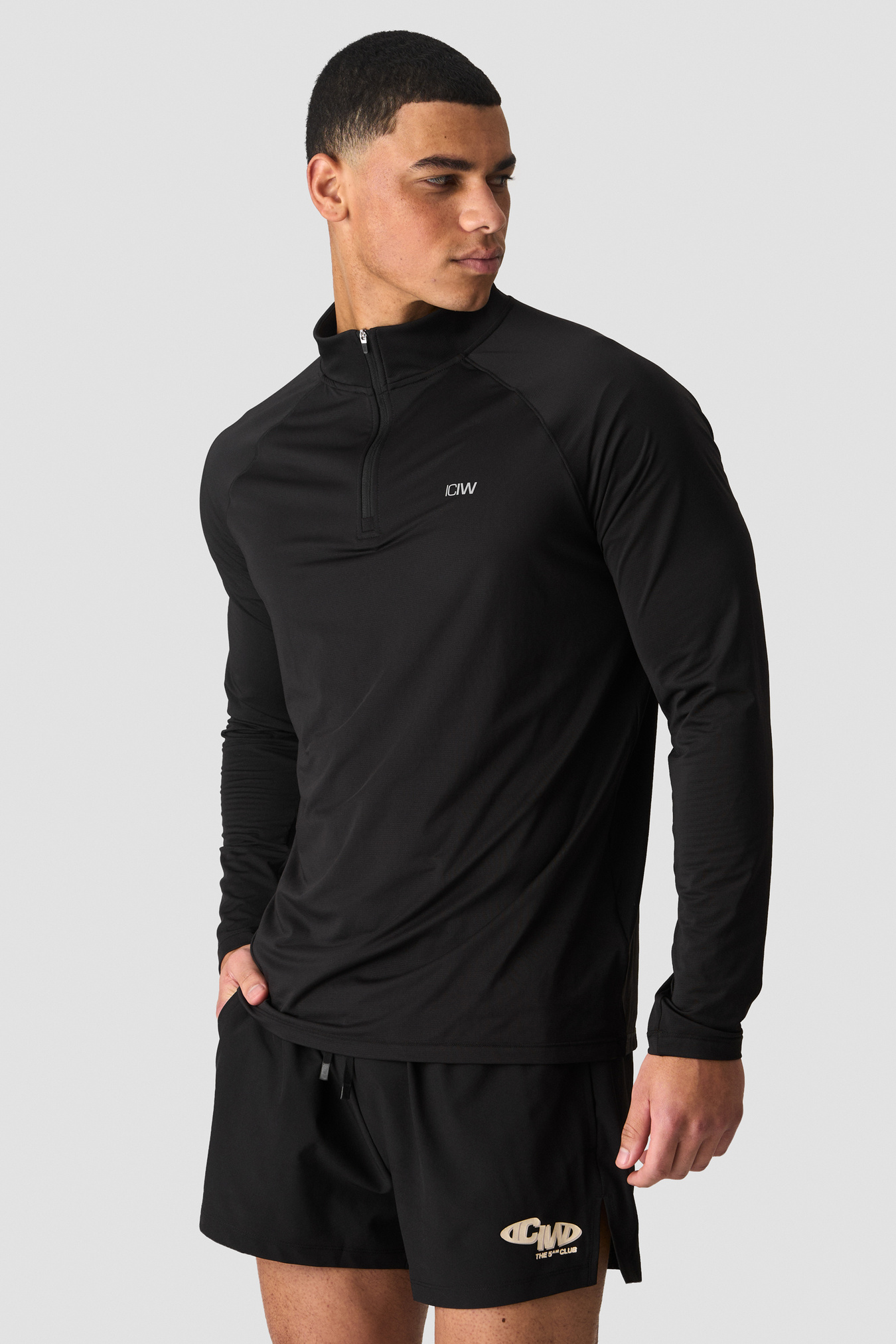 Mirage 1/4 Zip Long Sleeve M Black - image 1