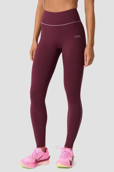Mirage Cardio V-shape Tights Dark Mahogany - Röd