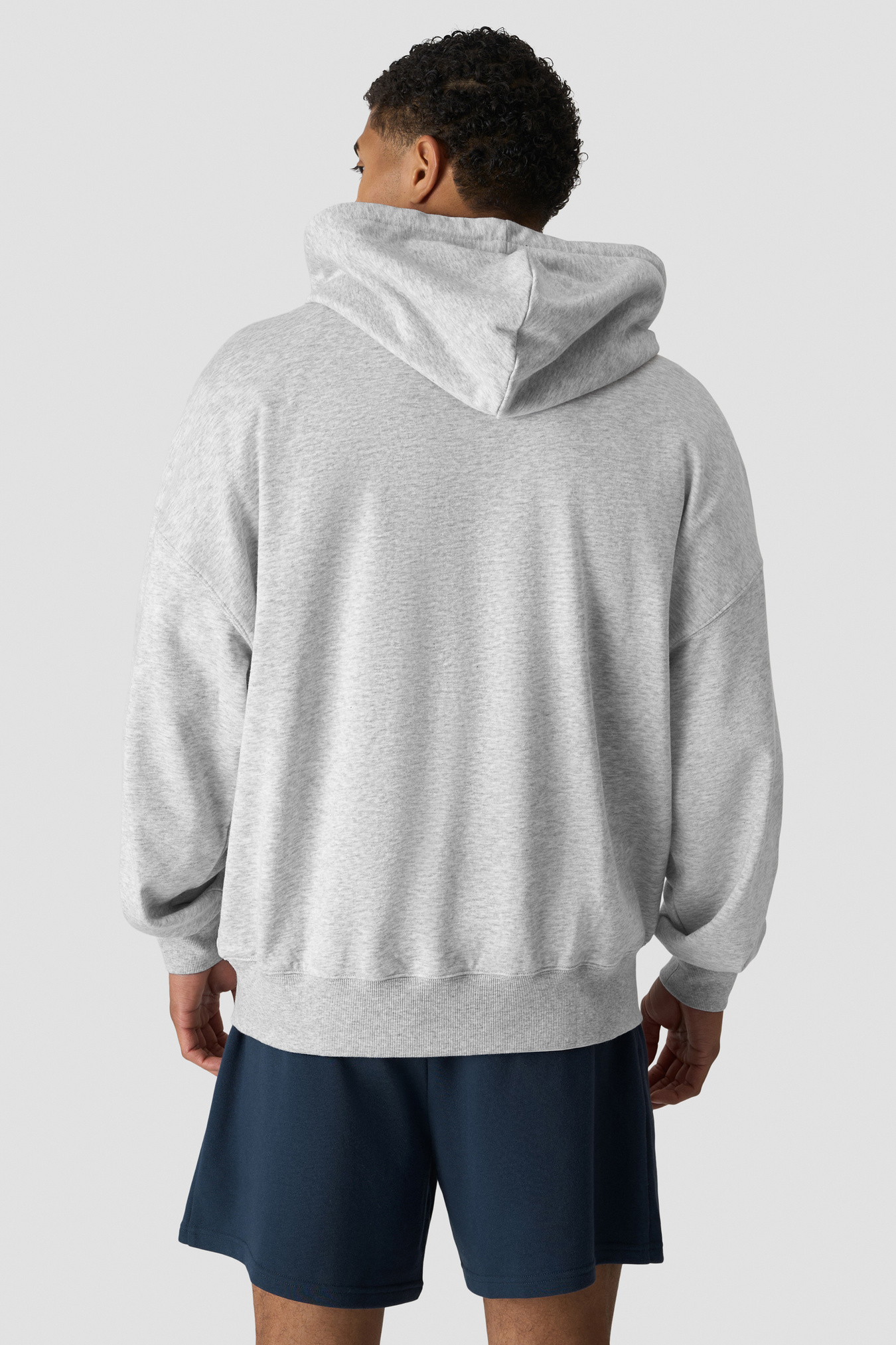 Everyday Terry Relaxed Hoodie M Light Grey Melange - kuva 3