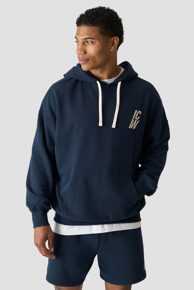Everyday Terry Relaxed Hoodie Midnight Blue