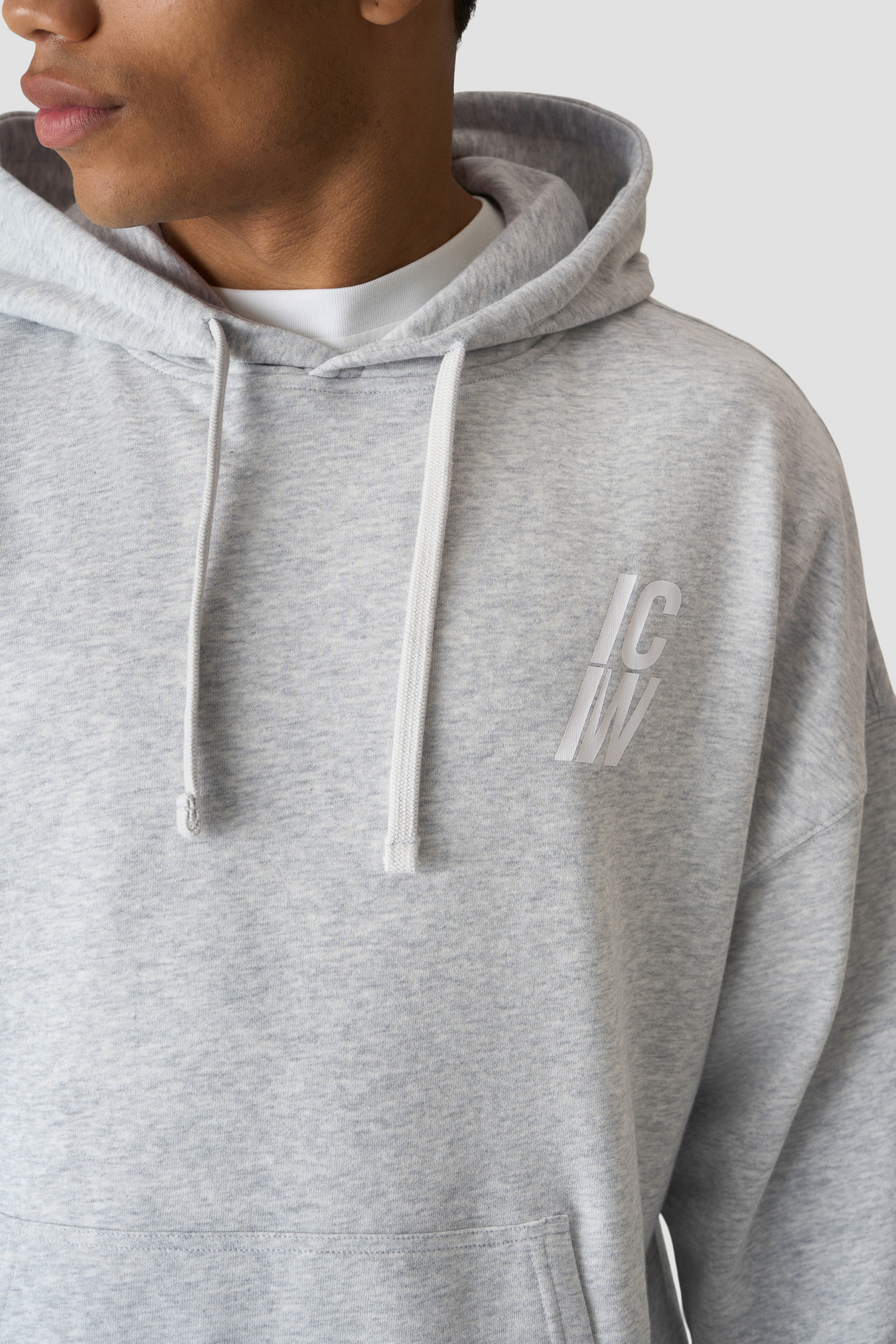 Everyday Terry Relaxed Hoodie M Light Grey Melange - kuva 4