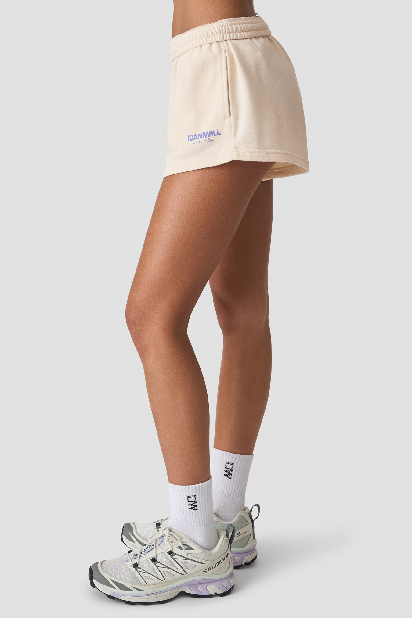 Everyday Terry High Waist Shorts W Cream - image 4