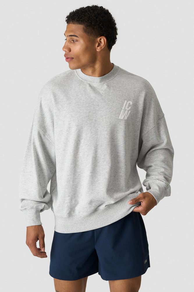 Everyday Terry Relaxed Crewneck Light Grey Melange