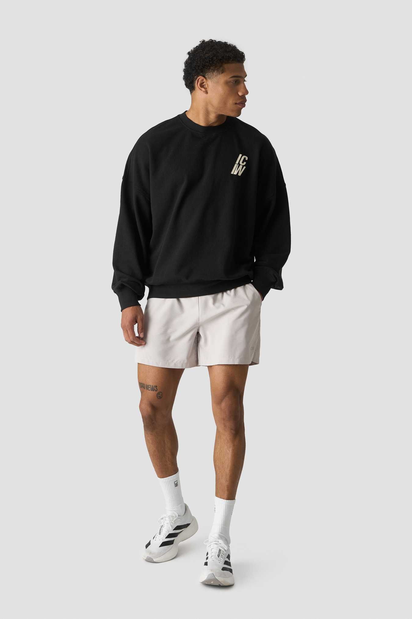 Everyday Terry Relaxed Crewneck M Black - kuva 4