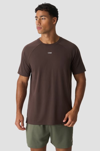 Stride Raglan Tee Dri-Release Emberwood - Brown