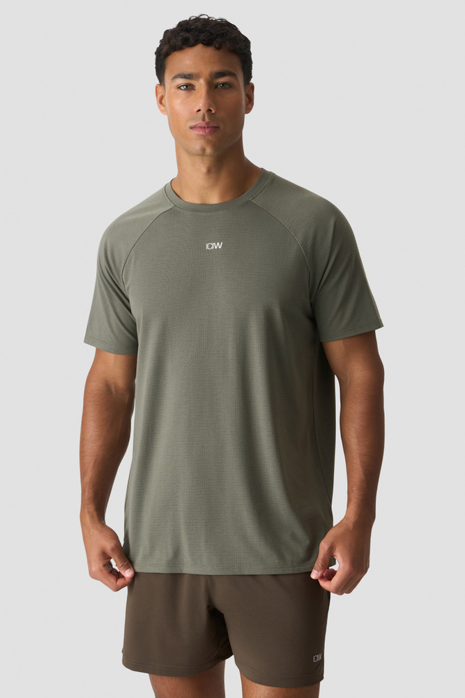 Stride Raglan Tee Dri-Release Warm Green