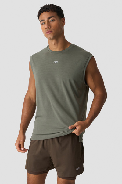 Stride Sleeveless Tee Dri-Release Warm Green - Green