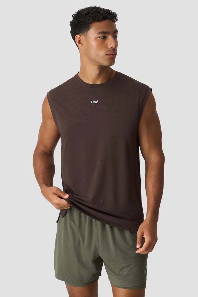 Stride Sleeveless Tee Dri-Release Emberwood