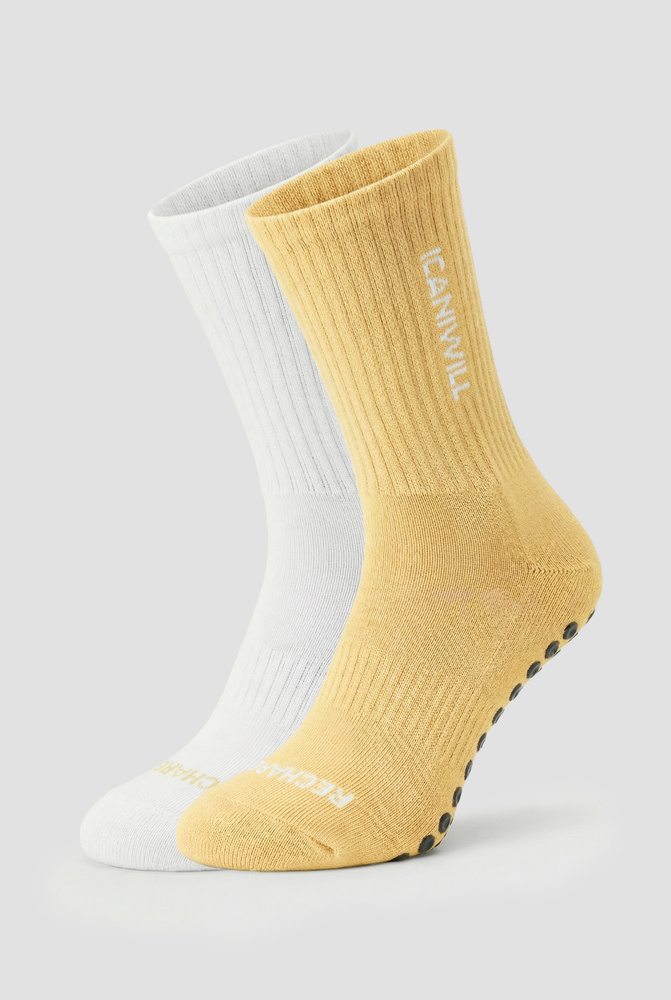 Nimble Quote Training Sock 2-Pack White/Yellow