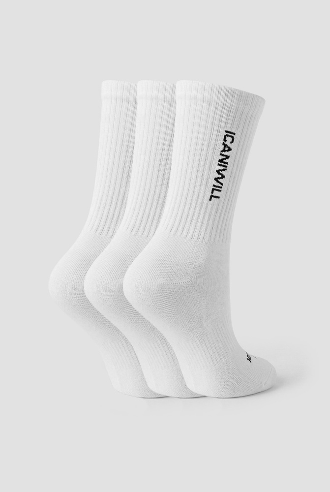 Power Quote Training Sock 3-Pack White