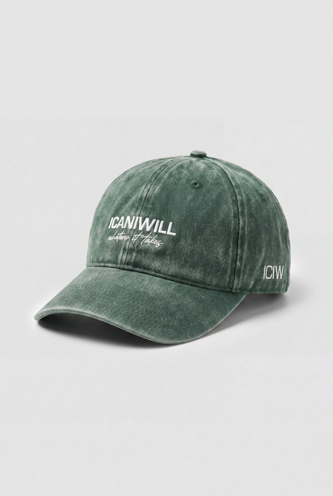 ICIW Baseball Cap Soft Crown Stonewashed Green