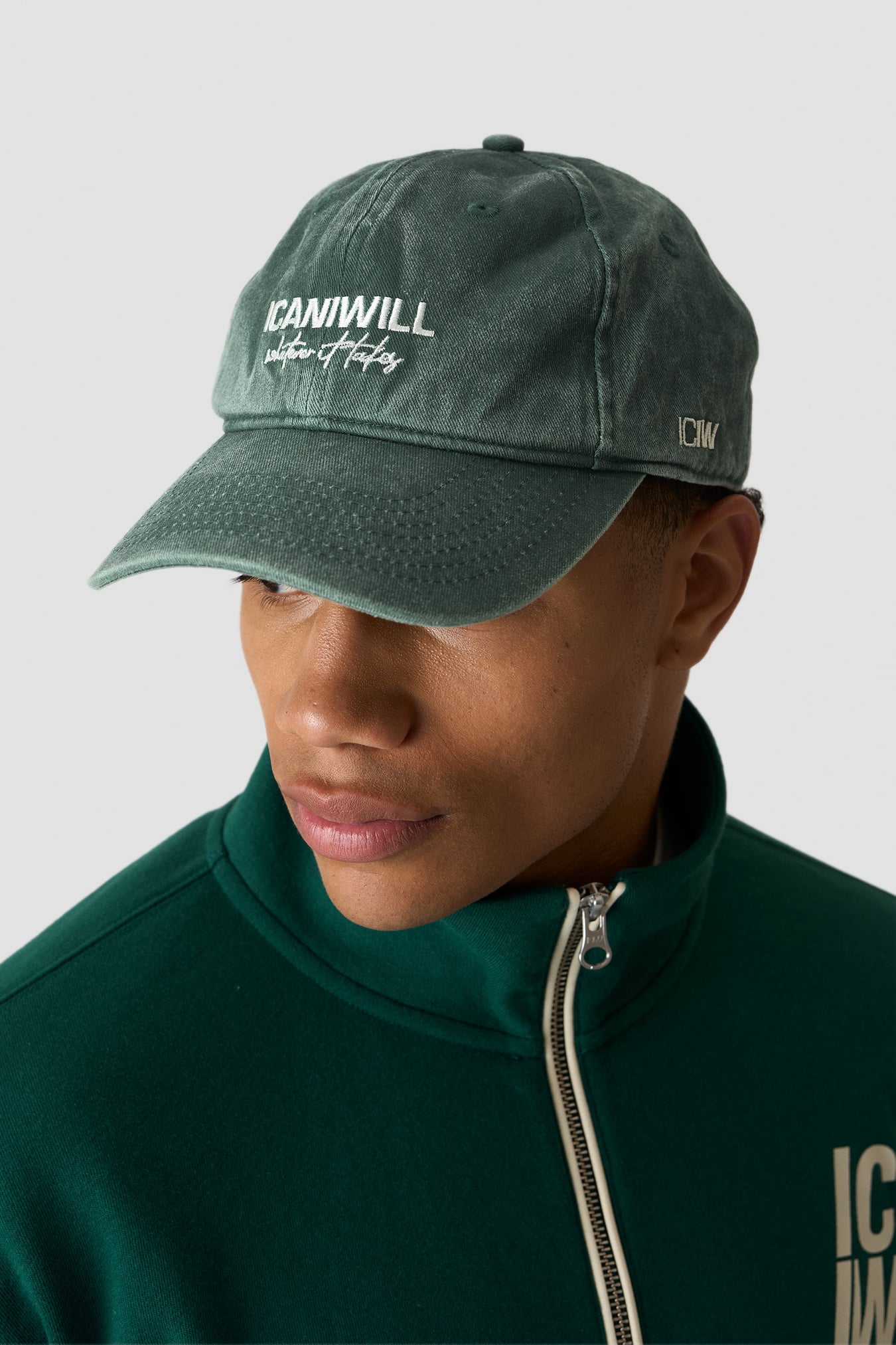 ICIW Baseball Cap Soft Crown Stonewashed Green - image 1
