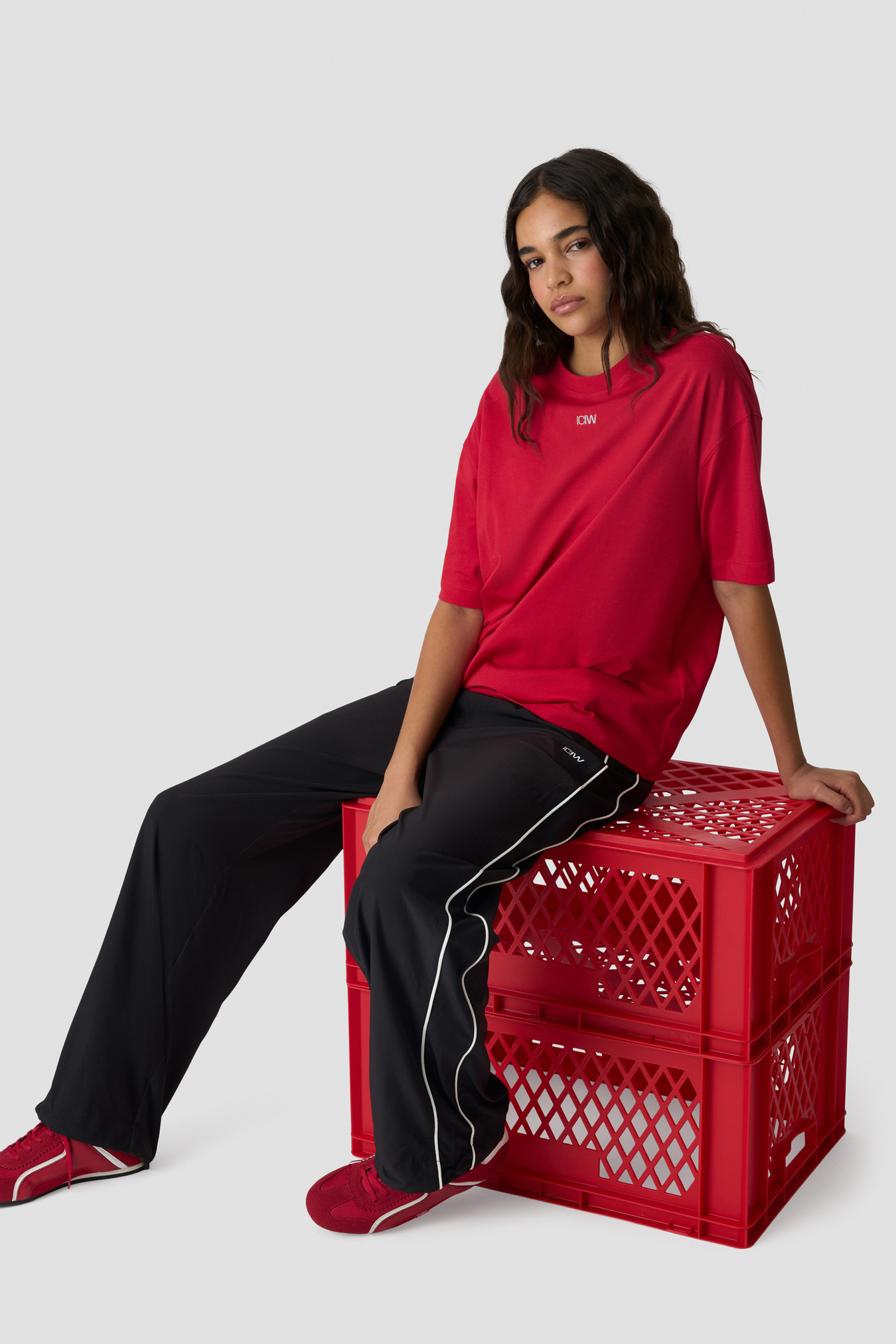 Everyday Oversized Tee Bright Red - image 1