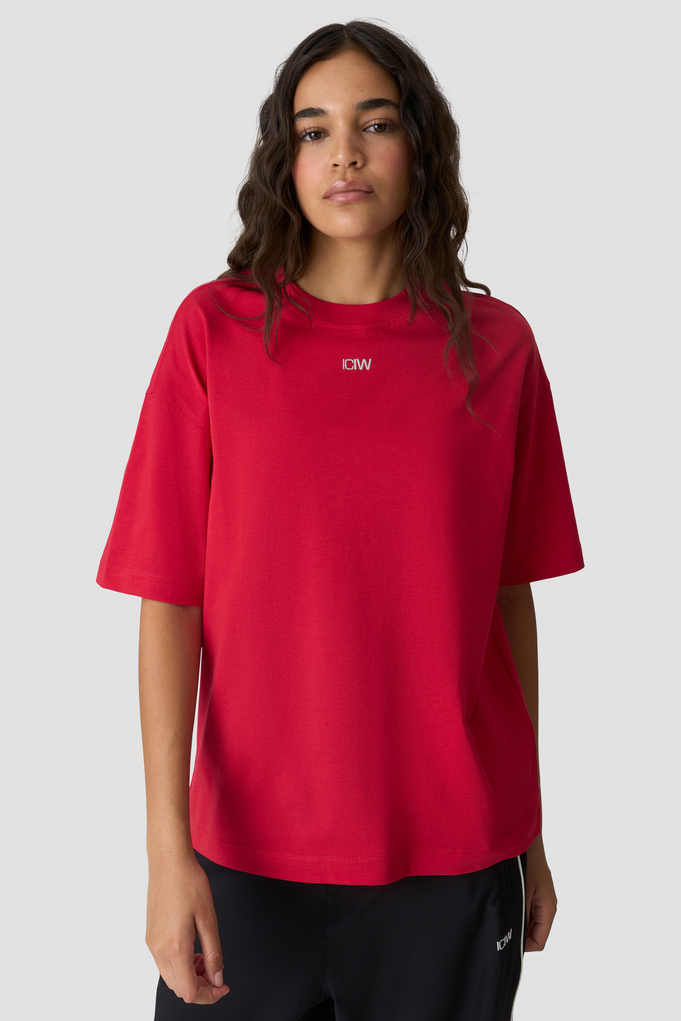 Everyday Oversized Tee Bright Red - image 4
