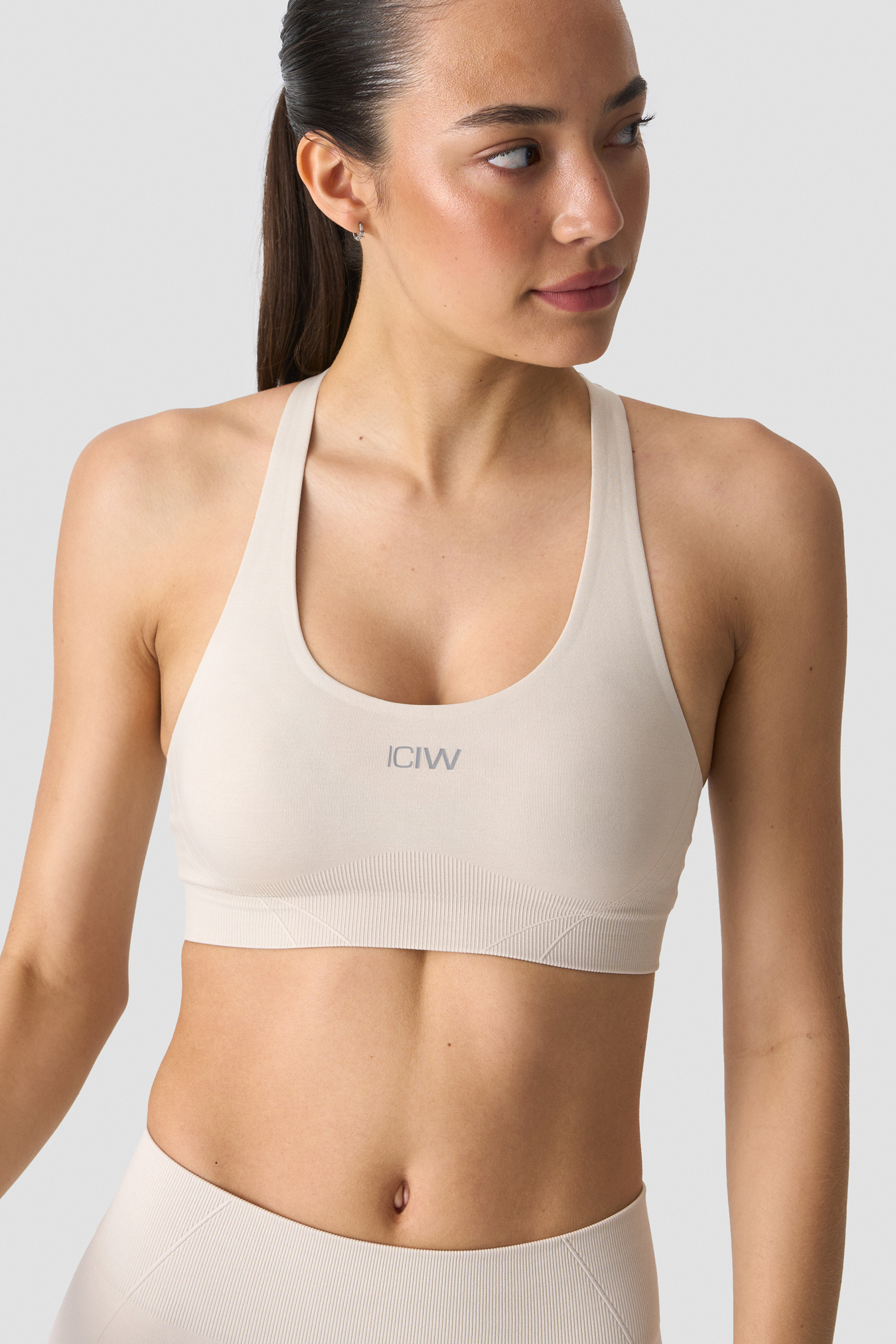 Shape Mid Support Sports Bra Light Beige - image 3
