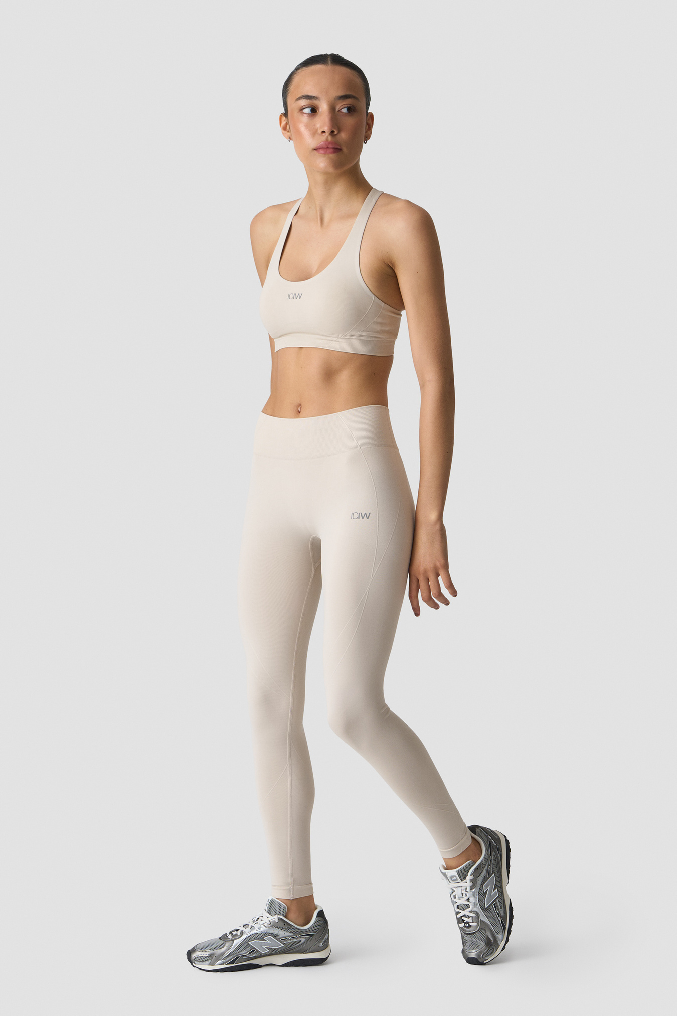 Shape Mid Support Sports Bra Light Beige - image 5