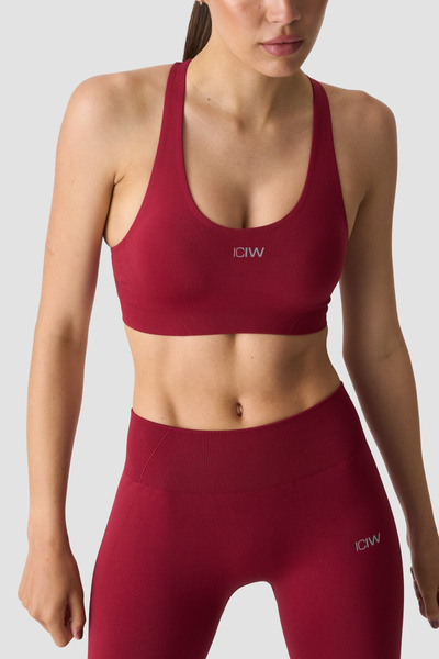 Shape Mid Support Sports Bra Dark Berry - Rouge