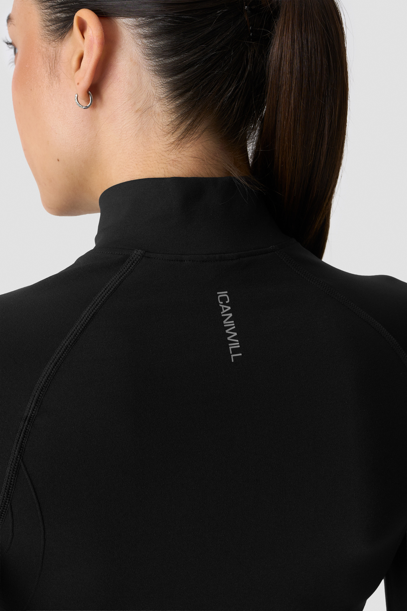Shape 1/2 Zip Long Sleeve Black - image 5