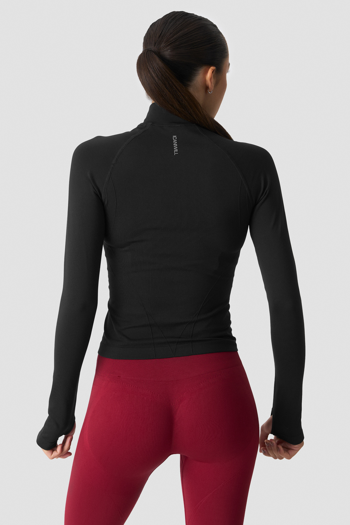 Shape 1/2 Zip Long Sleeve Black - image 4