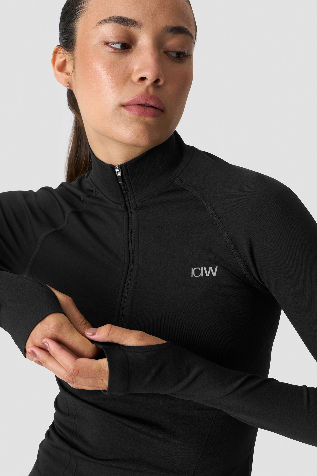Shape 1/2 Zip Long Sleeve Black - image 2