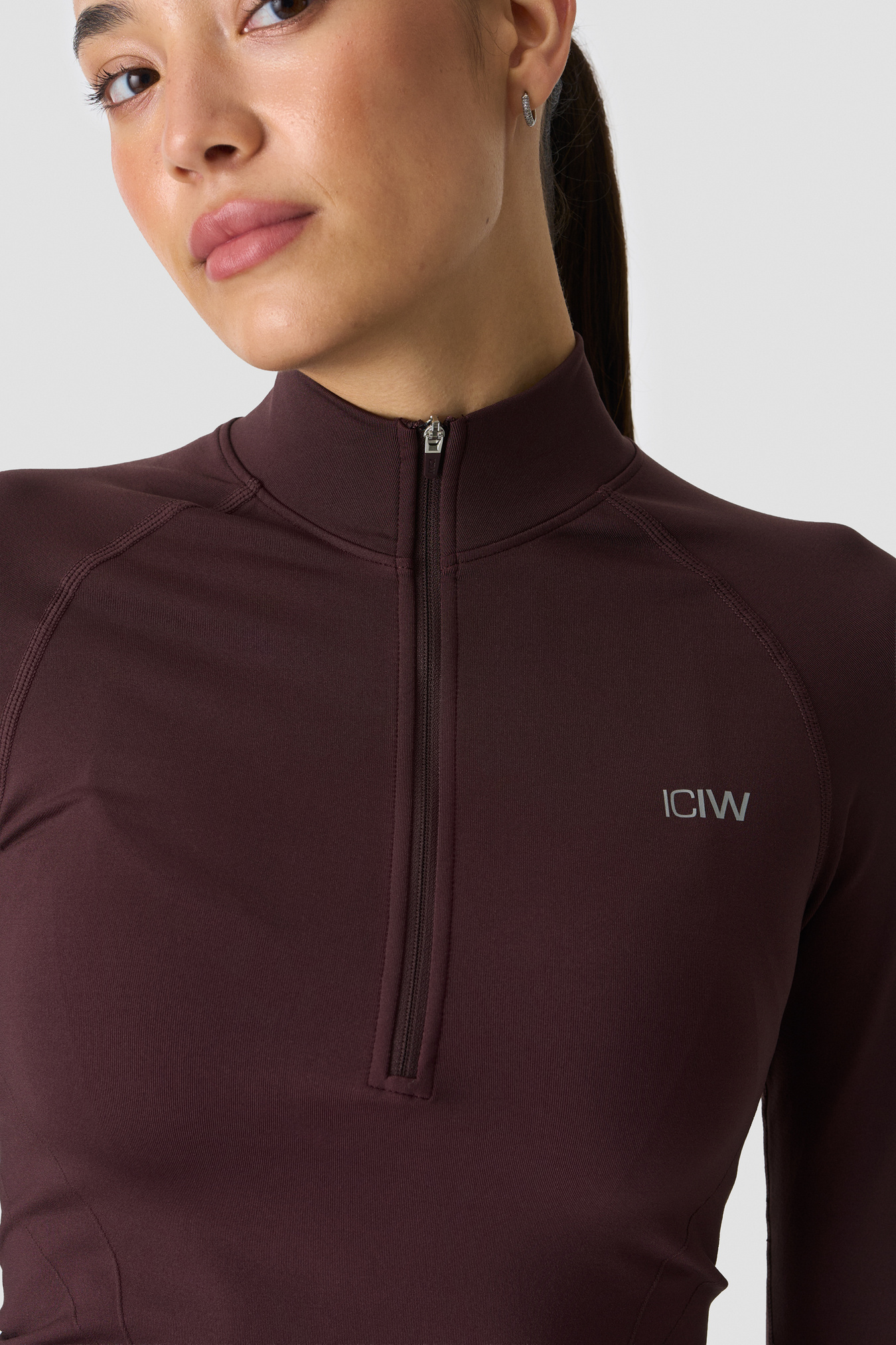 Shape 1/2 Zip Long Sleeve Espresso - image 4