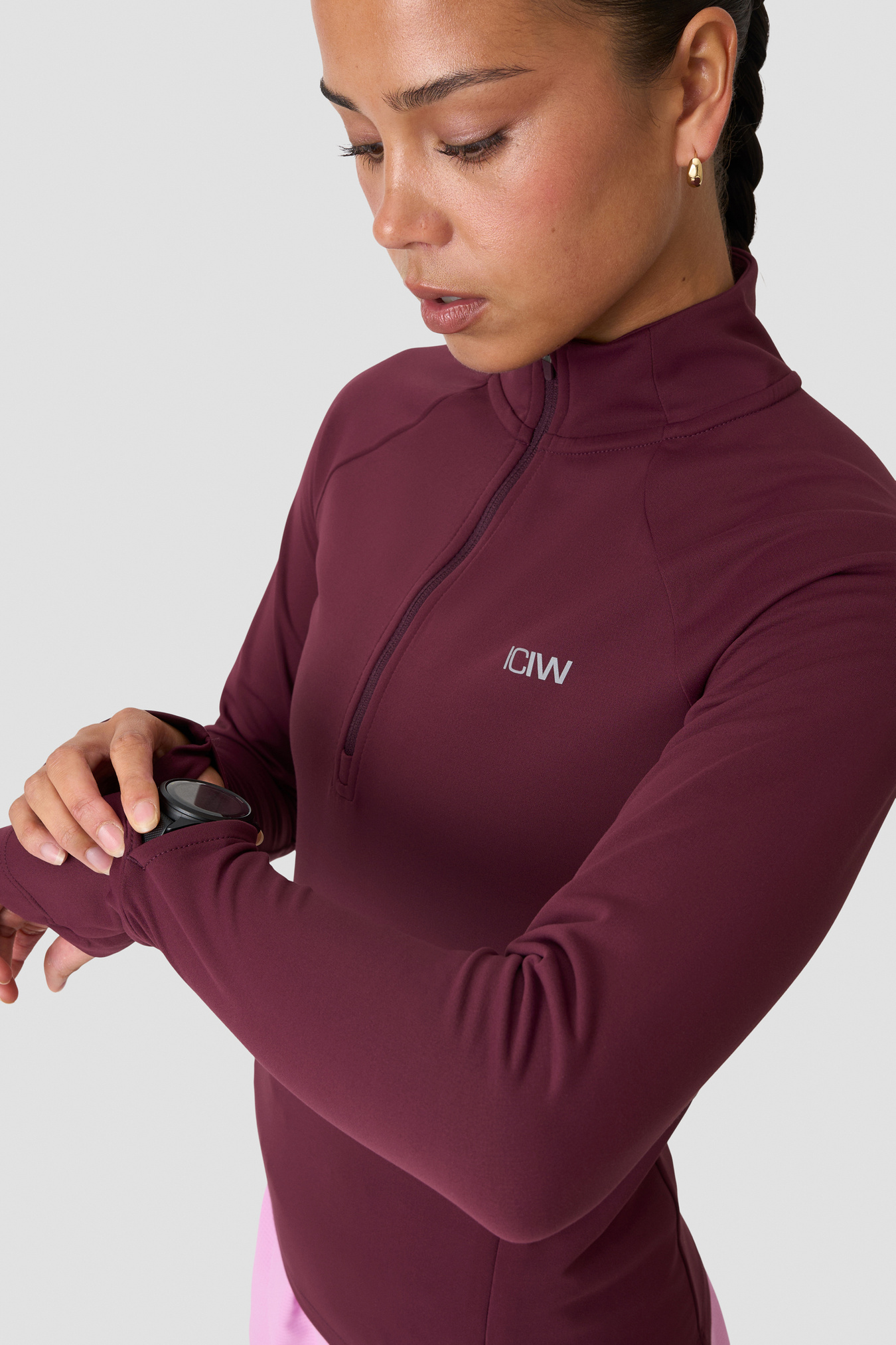 Mirage Midlayer 1/2 Zip Dark mahogany - kuva 3