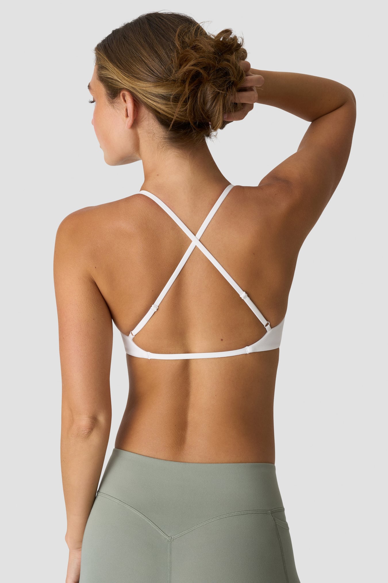 Luxe Strappy Sports Bra White Snow - billede 4