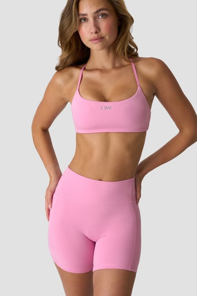 Luxe Strappy Sports Bra Soft Rose Pink - Pink