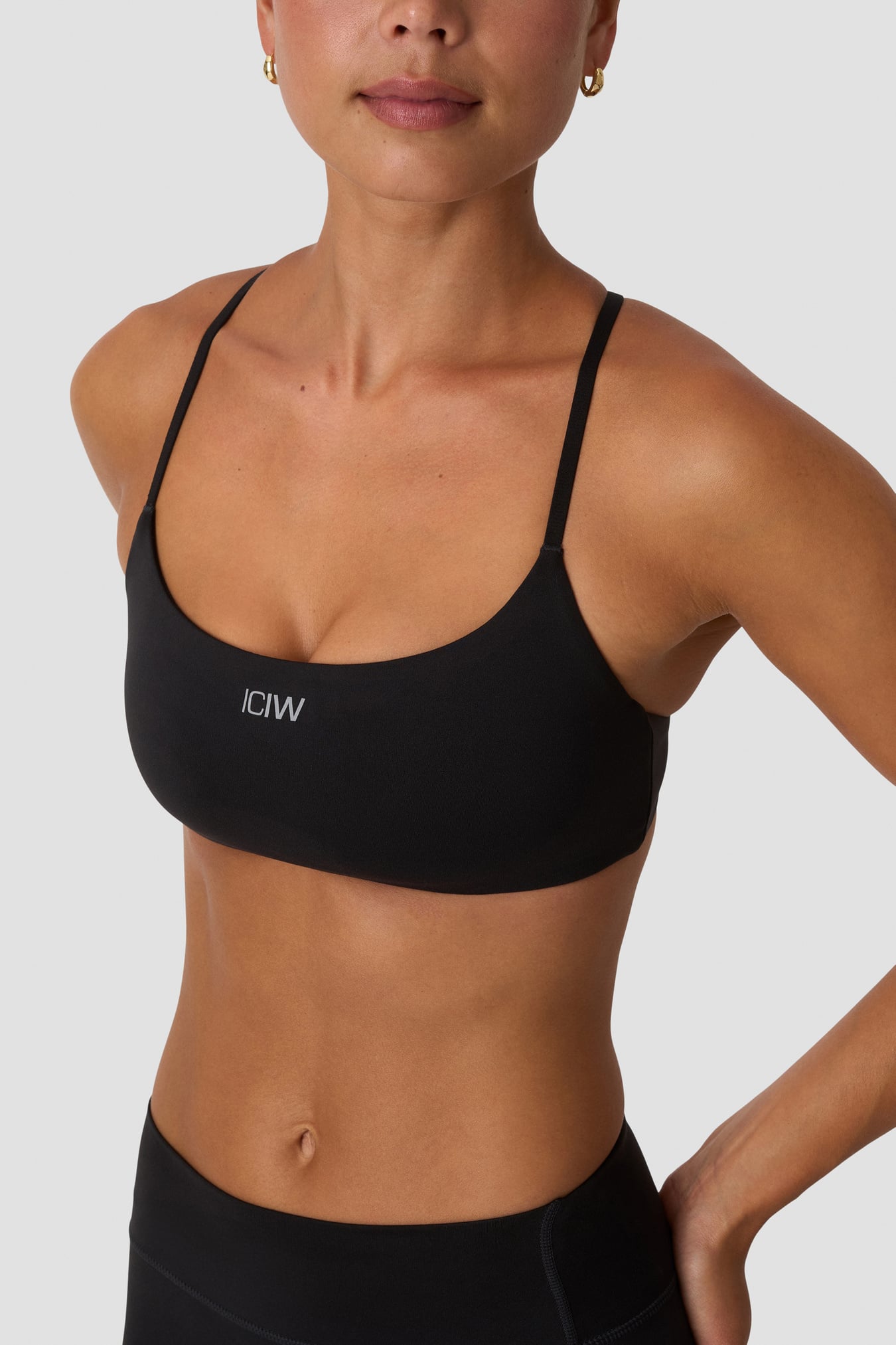 Luxe Strappy Sports Bra Black - image 1