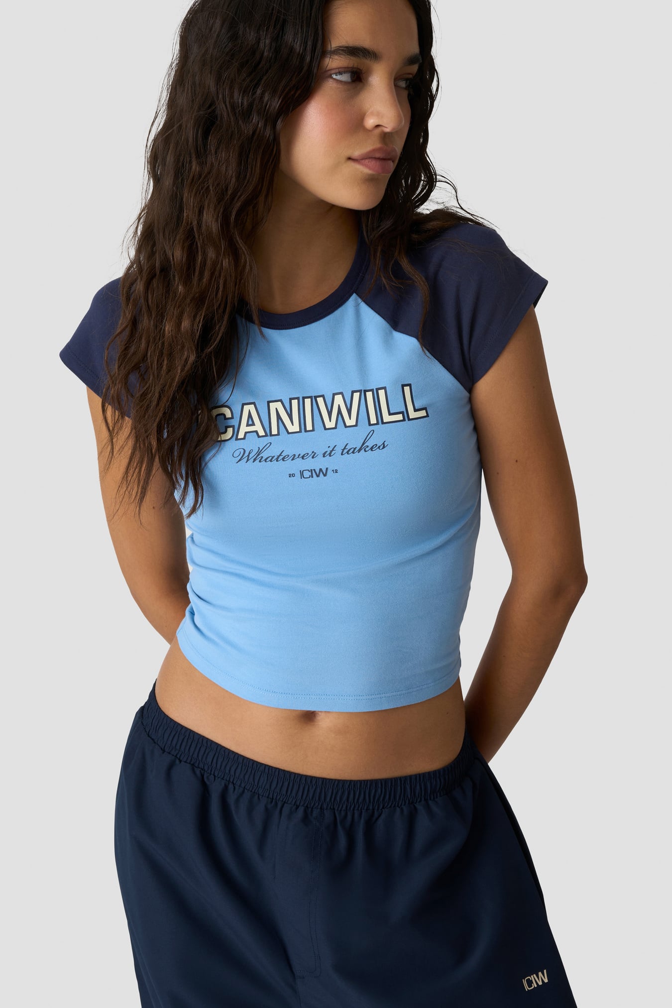 Everyday Raglan Tee Print Dove Blue - afbeelding 1