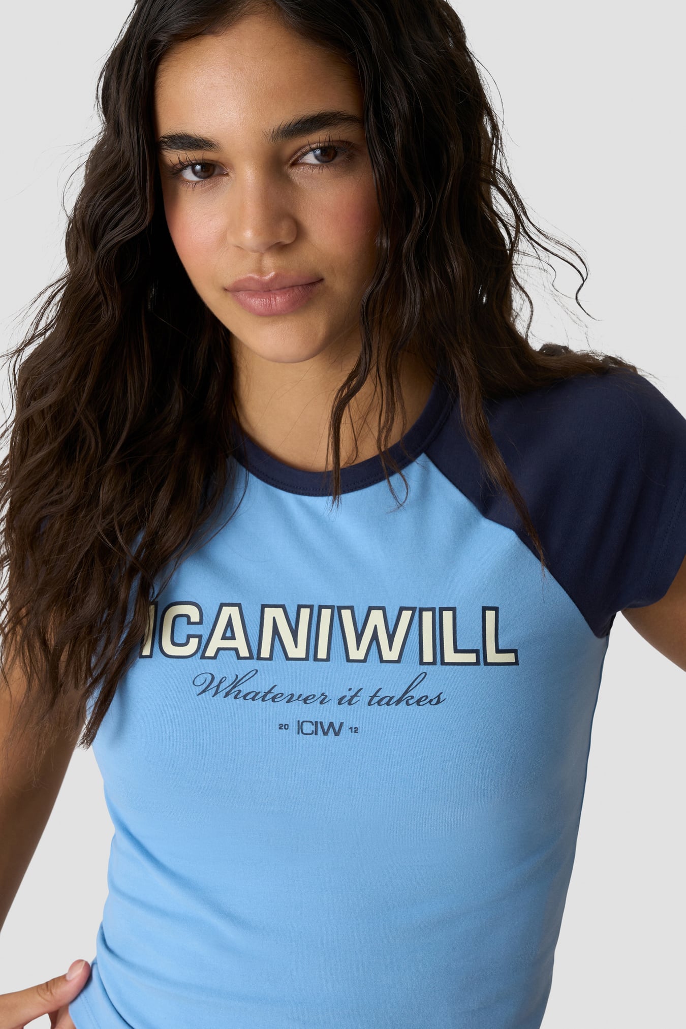 Everyday Raglan Tee Print Dove Blue - afbeelding 3