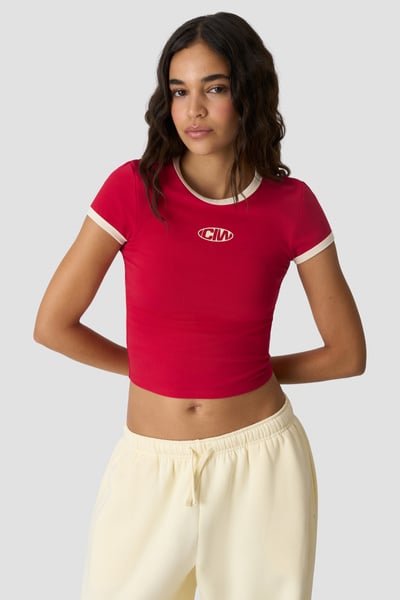 Everyday Baby Tee Print Bright Red - Rood