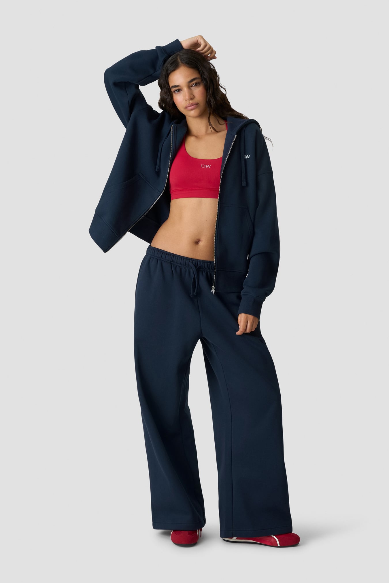 Everyday Relaxed Hoodie Zip Midnight Blue - kuva 4