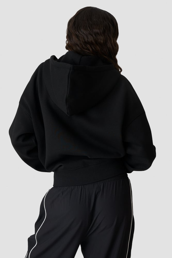 Everyday Relaxed Hoodie Zip Black