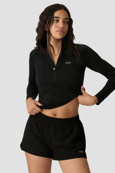 Define Seamless 1/2 Zip Black - Noir