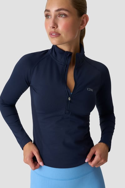Define Seamless 1/2 Zip Midnight Blue - Bleu