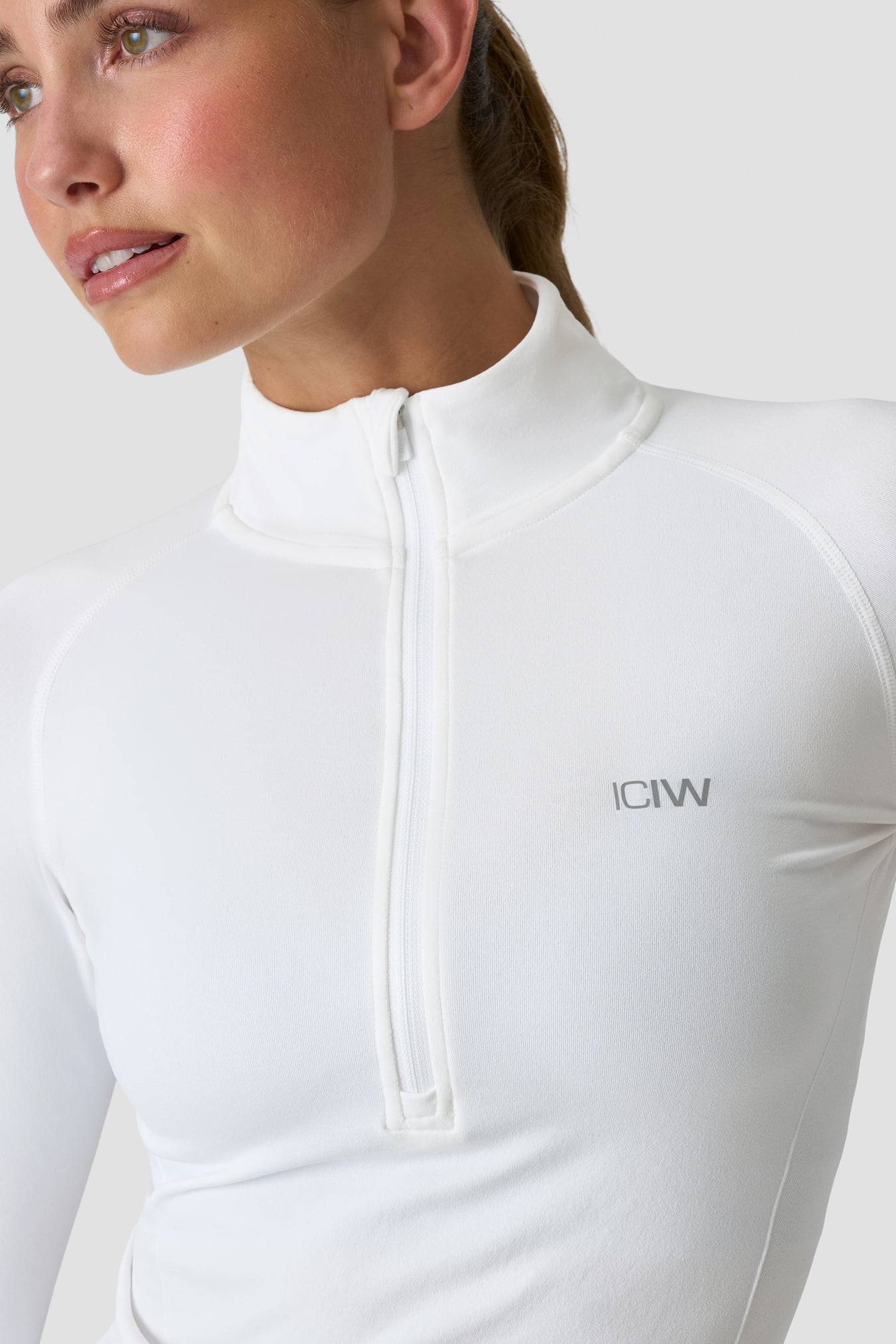 Define Seamless 1/2 Zip White Snow - image 4