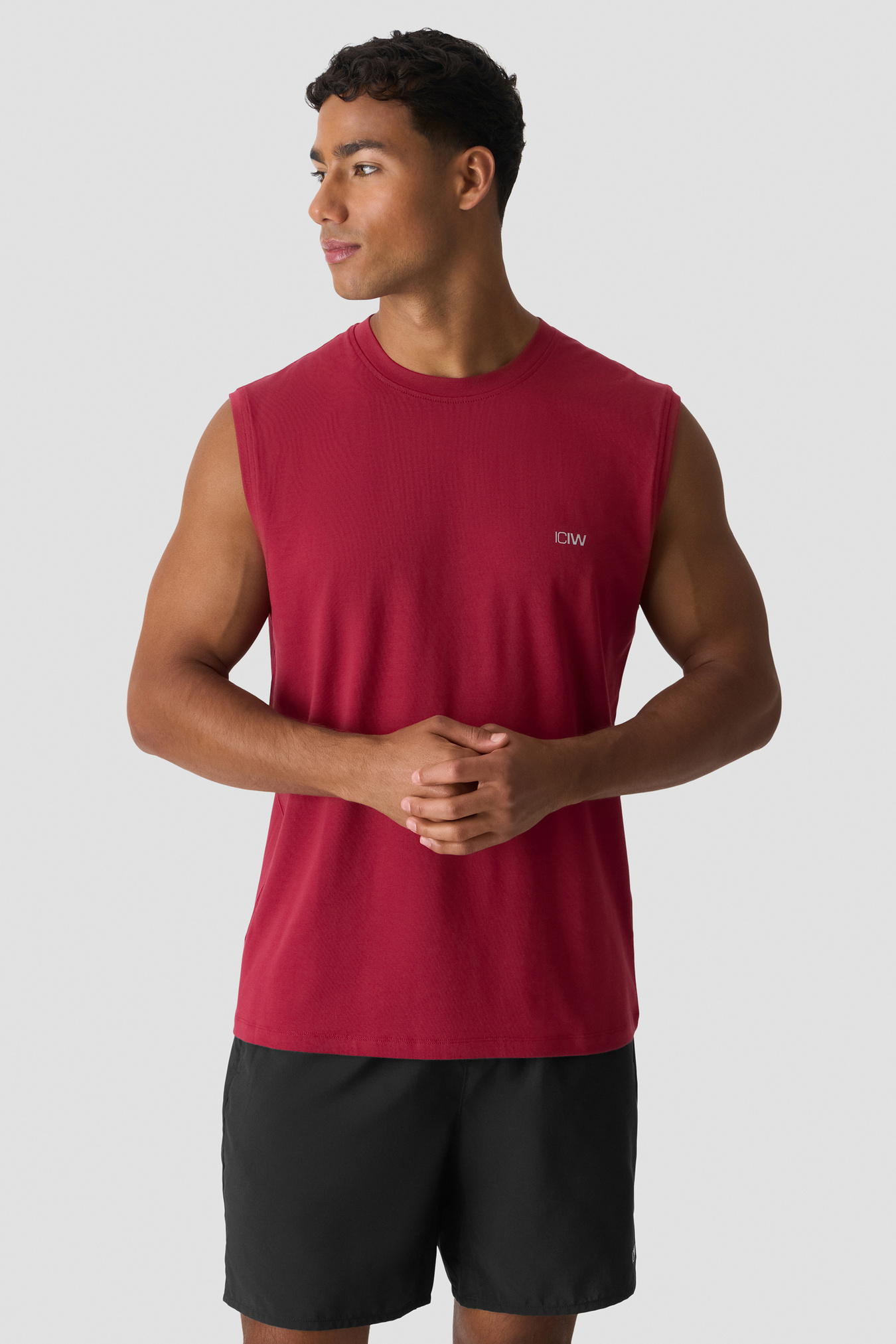 Workout Sleeveless Tee dark berry - immagine $
