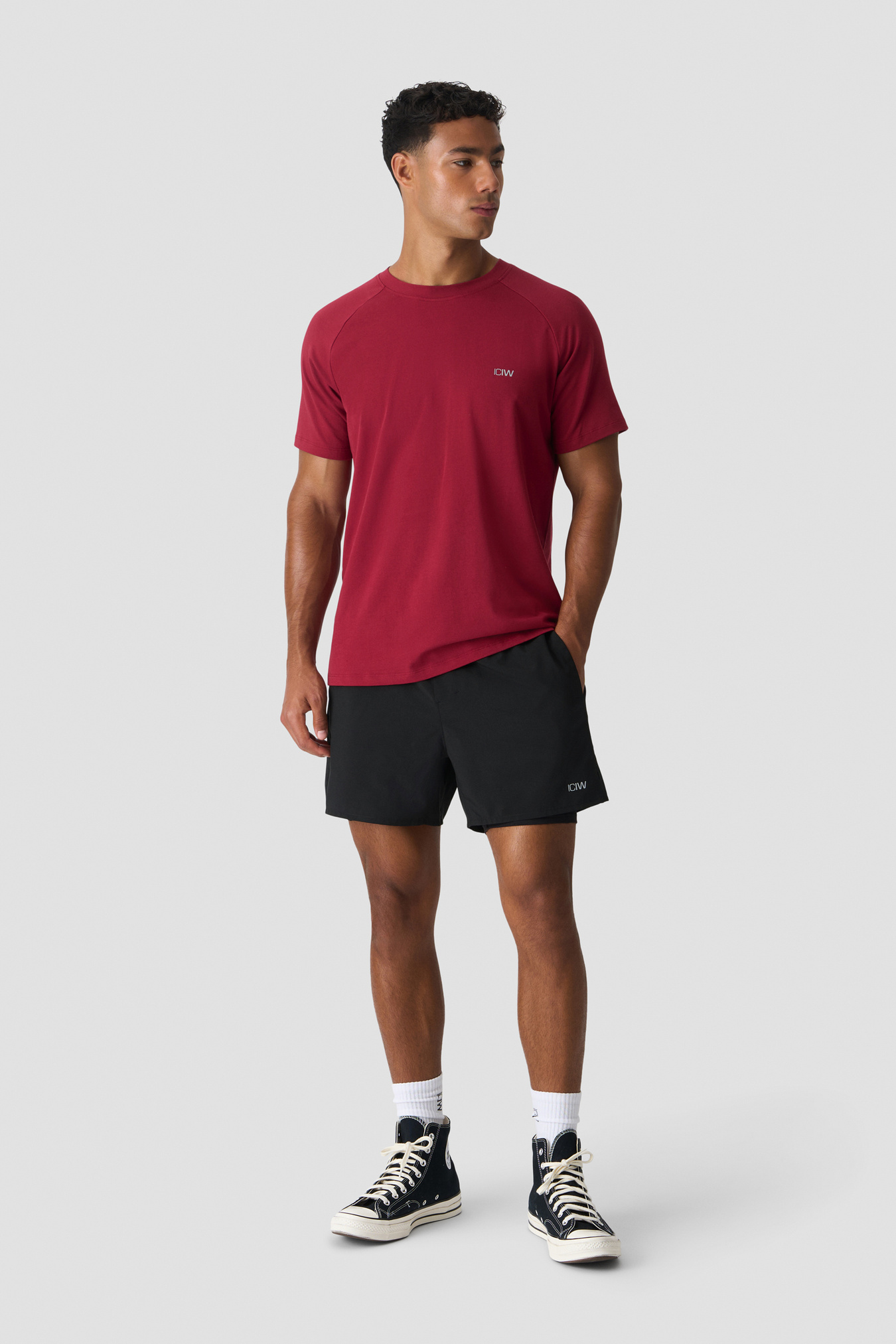 Workout Raglan Tee Dark Berry - immagine $