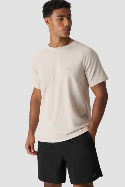 Workout Raglan Tee Light Beige - Beige