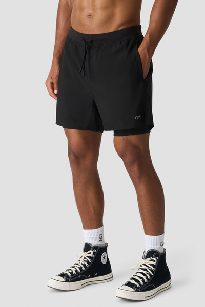 Workout 2-in-1 Shorts 5" Black - Black