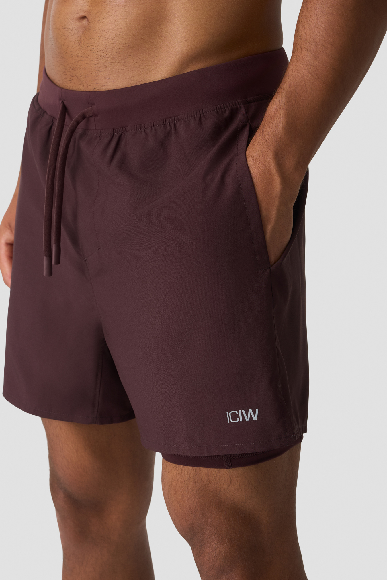 Workout 2-in-1 Shorts 5" Espresso - image 3