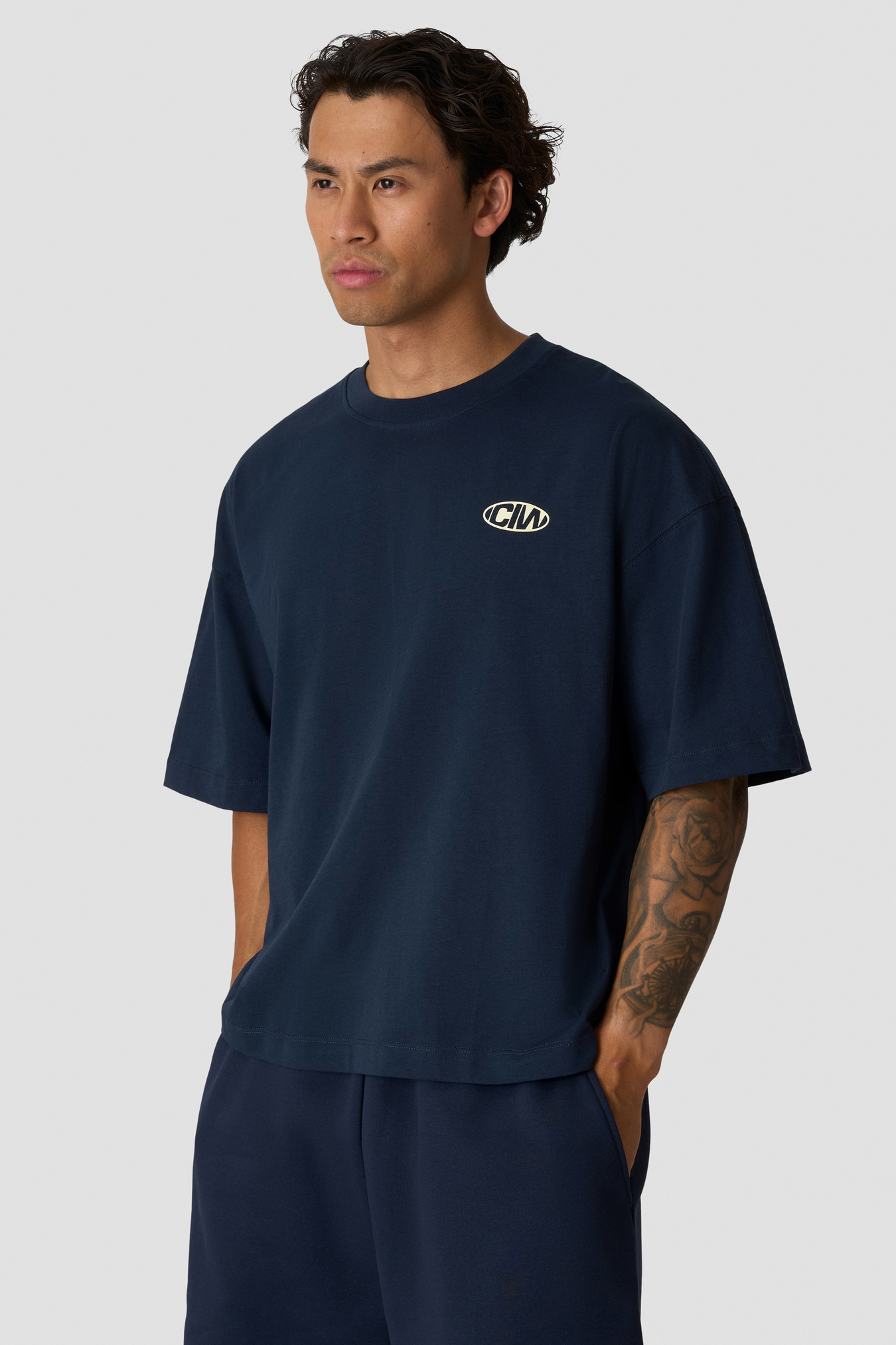 Everyday Boxy Tee Print Midnight Blue - image 1